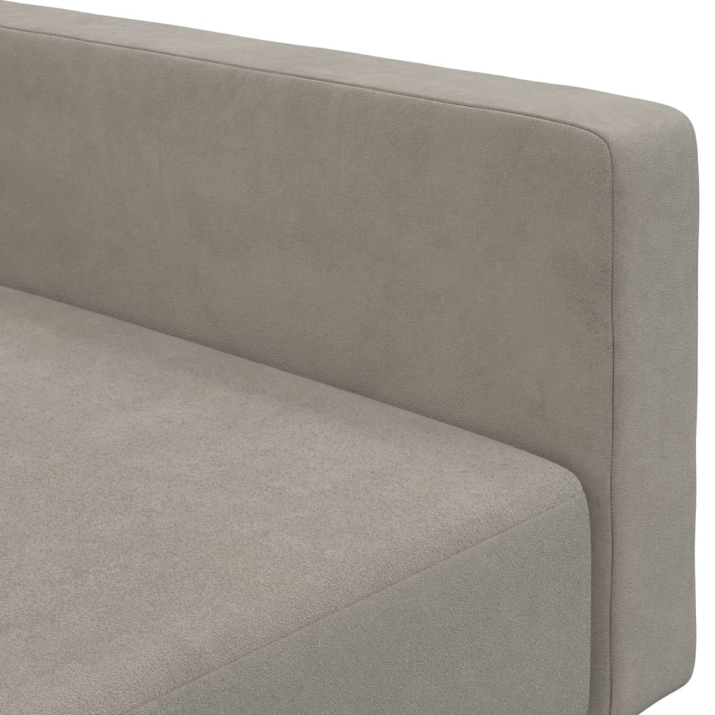 Bäddsoffa 2-sits ljusgrå sammet