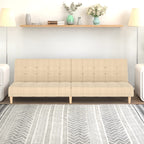 Bäddsoffa 2-sits gräddvit tyg