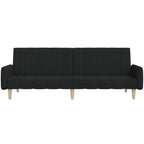 Bäddsoffa 2-sits svart tyg