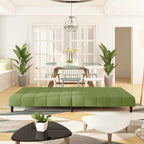 Bäddsoffa 2-sits ljusgrön sammet