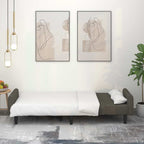 Bäddsoffa 2-sits mörkgrå sammet