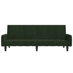 Bäddsoffa 2-sits mörkgrön sammet