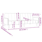 Bäddsoffa 2-sits gräddvit sammet