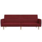 Bäddsoffa 2-sits vinröd tyg