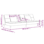 Bäddsoffa 2-sits med två kuddar taupe tyg