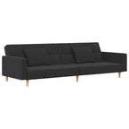 Bäddsoffa 2-sits med två kuddar mörkgrå tyg