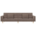 Bäddsoffa 2-sits med två kuddar taupe tyg