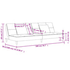 Bäddsoffa 2-sits med två kuddar mörkgrå sammet