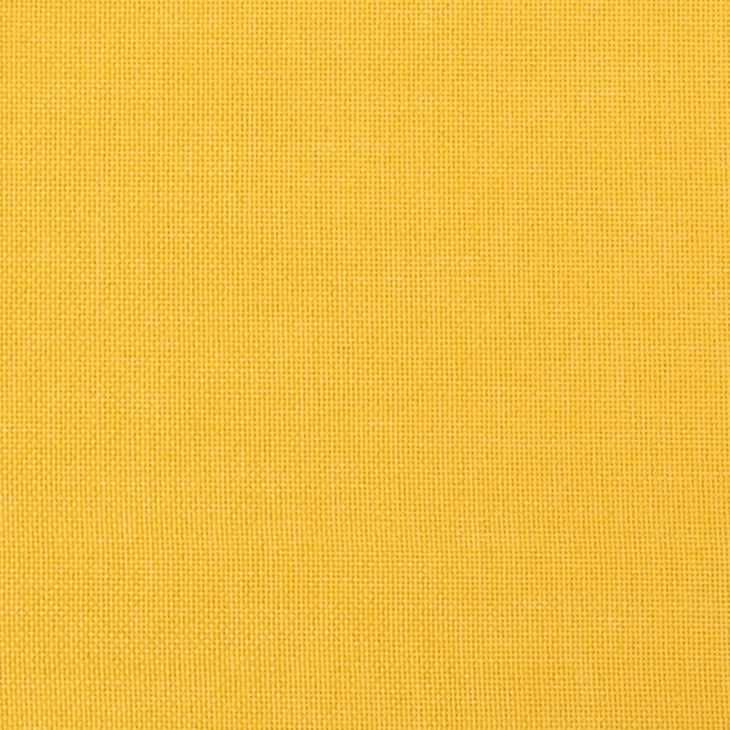 Bäddsoffa 2-sits med två kuddar gul tyg