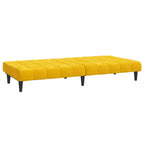 Bäddsoffa 2-sits gul sammet