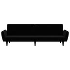 Bäddsoffa 2-sits svart sammet