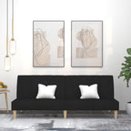 Bäddsoffa 2-sits svart tyg