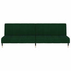 Bäddsoffa 2-sits mörkgrön sammet