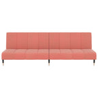 Bäddsoffa 2-sits rosa sammet