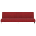 Bäddsoffa 2-sits vinröd sammet