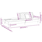Bäddsoffa 2-sits med två kuddar taupe tyg