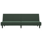 Bäddsoffa 2-sits mörkgrön sammet