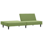 Bäddsoffa 2-sits ljusgrön sammet