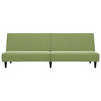 Bäddsoffa 2-sits ljusgrön sammet