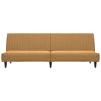 Bäddsoffa 2-sits brun sammet