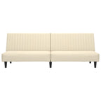 Bäddsoffa 2-sits gräddvit sammet