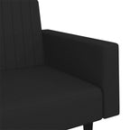 Bäddsoffa 2-sits svart sammet