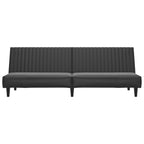 Bäddsoffa 2-sits svart konstläder