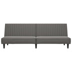 Bäddsoffa 2-sits grå konstläder