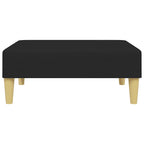 Bäddsoffa 2-sits med fotpall svart tyg