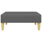 Bäddsoffa 2-sits med kuddar och fotpall mörkgrå tyg