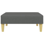 Bäddsoffa 2-sits med kuddar och fotpall mörkgrå tyg