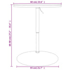 Barbord svart 60x60x90 cm konstruerat trä och kromat stål