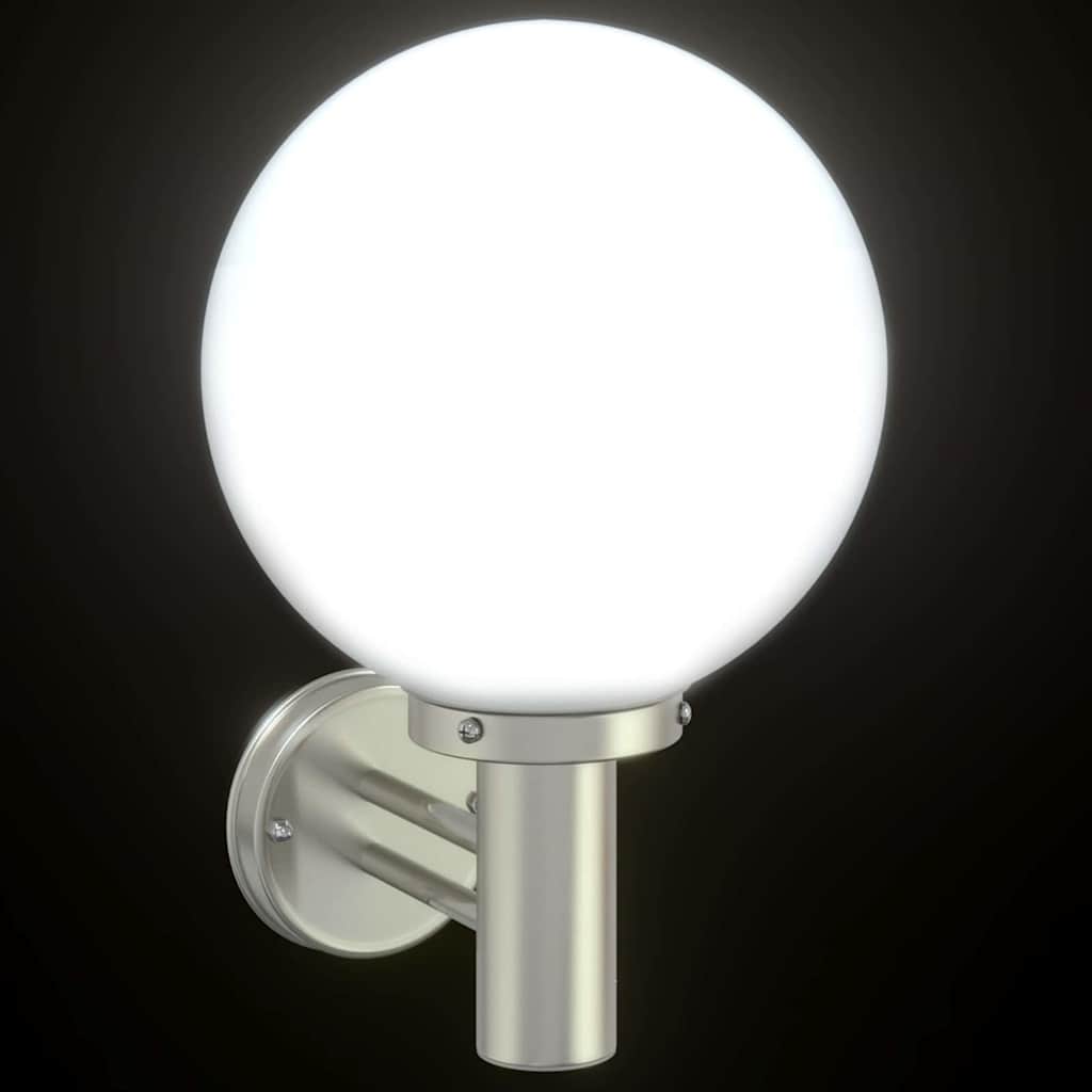 Elvario - Utomhus vägglampor 2 pcs Silver 28 x 25 x 38 cm Rostfritt stål