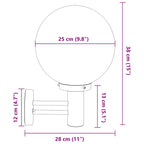 Elvario - Utomhus vägglampor 2 pcs Silver 28 x 25 x 38 cm Rostfritt stål