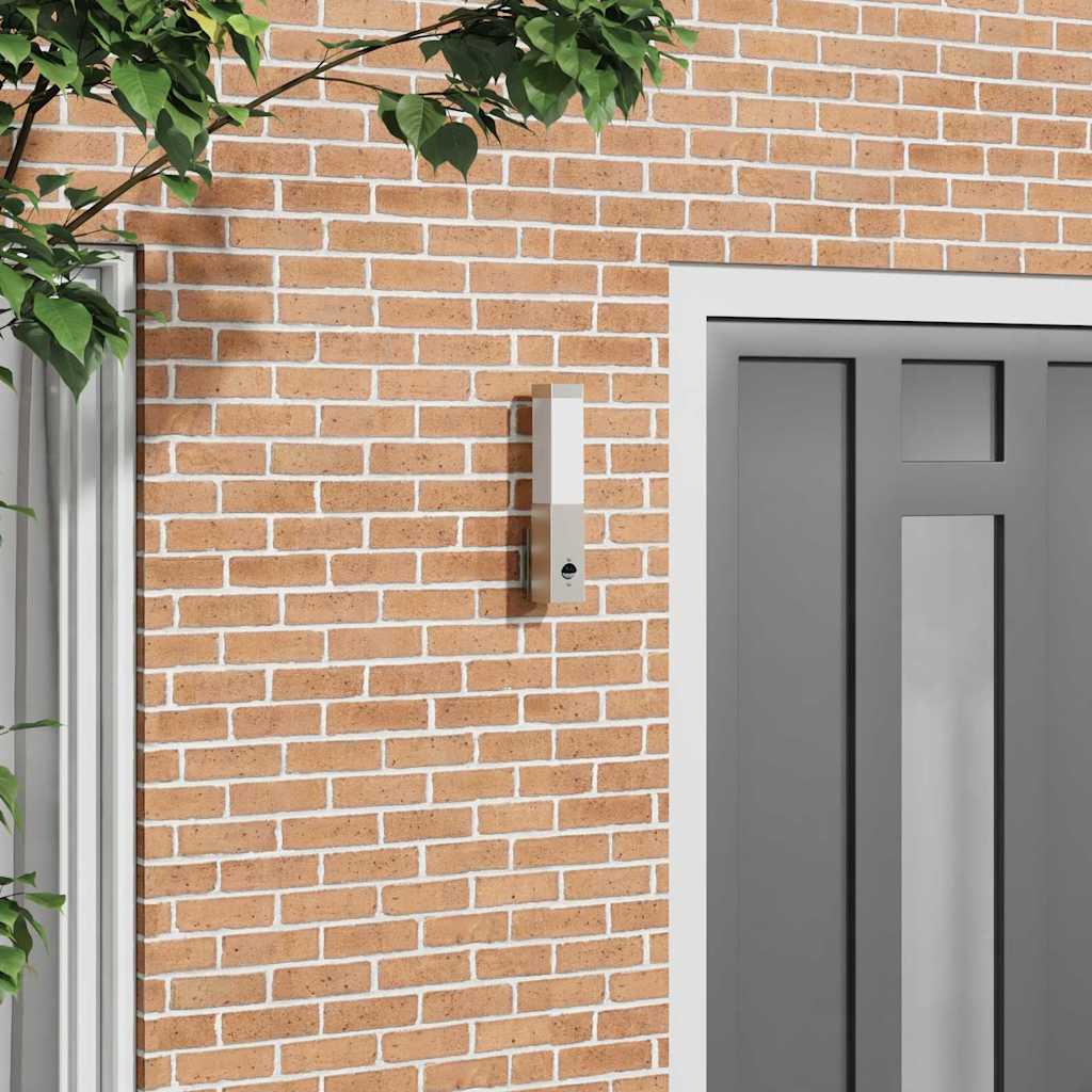 Vornelis - Utomhusvägglampa Silver 10.5 x 6 x 35 cm Rostfritt stål