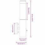 Vornelis - Utomhusvägglampa Silver 10.5 x 6 x 35 cm Rostfritt stål