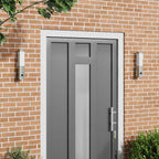 Fenvora - Utomhus vägglampor 2 pcs Silver 10.5 x 6 x 35 cm Rostfritt stål