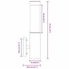 Cirelix - Utomhusvägglampa Svart 10.5 x 6 x 35 cm Rostfritt stål