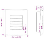 Zernelle - Utomhusvägglampa Silver 23.5 x 10.5 x 26 cm Rostfritt stål