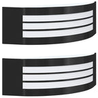 Candelis - Utomhus vägglampor 2 pcs Svart 32 x 10 x 10 cm Rostfritt stål