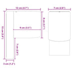 Zavesso - Utomhus vägglampa Svart 12 x 7 x 15 cm Rostfritt stål