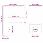 Helviso - Utomhus vägglampa Svart 12 x 7 x 15 cm Rostfritt stål