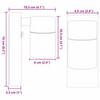 Zavlume - Utomhus vägglampa Silver 6.5 x 10.5 x 16 cm Rostfritt stål