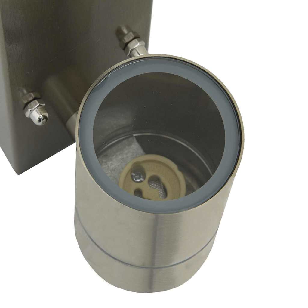 Rivlumo - Utomhus vägglampor 2 pcs Silver 6.5 x 10.5 x 16 cm