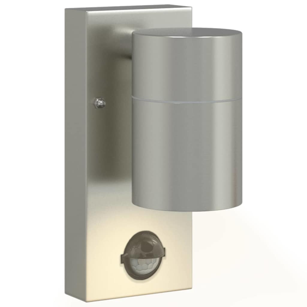 Kelvessa - Utomhus vägglampa Silver 6.5 x 10.5 x 16 cm Rostfritt stål