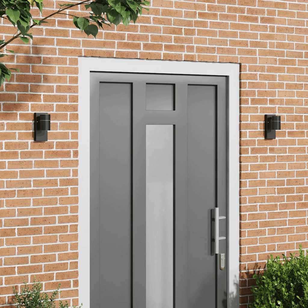 Lunvessa - Utomhus vägglampor 2 pcs Svart 6.5 x 10.5 x 16 cm