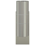 Aurevino - Utomhus vägglampa Silver 7 x 10 x 22 cm Rostfritt stål