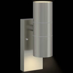 Aurevino - Utomhus vägglampa Silver 7 x 10 x 22 cm Rostfritt stål