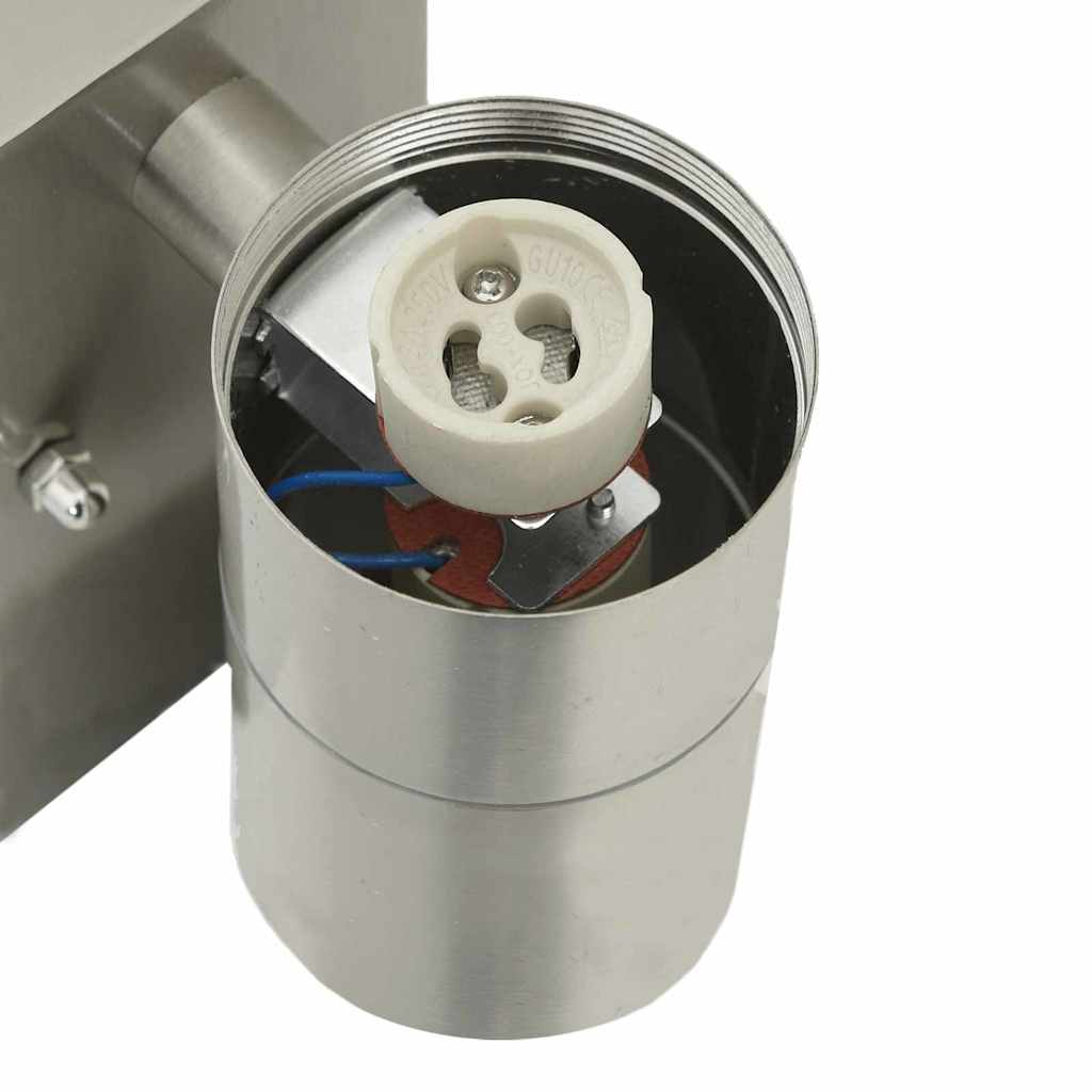 Lumistry - Utomhus vägglampor 2 pcs Silver 7 x 10 x 22 cm Rostfritt stål