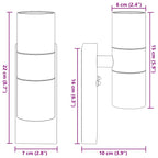 Orselle - Utomhus vägglampa Svart 7 x 10 x 22 cm Rostfritt stål